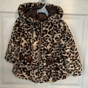Pistachio Girls Jacket Reversible Brown and Leopard Print Jacket Size 6